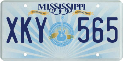 MS license plate XKY565