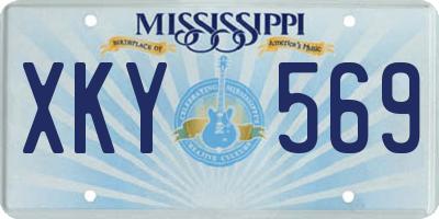 MS license plate XKY569