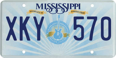 MS license plate XKY570