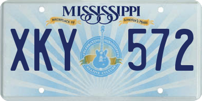 MS license plate XKY572