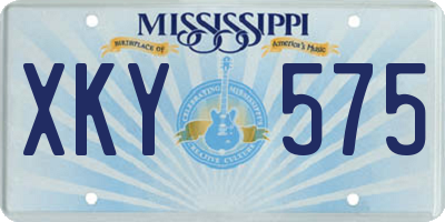 MS license plate XKY575