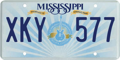 MS license plate XKY577