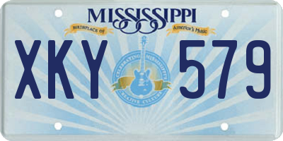 MS license plate XKY579