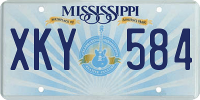 MS license plate XKY584