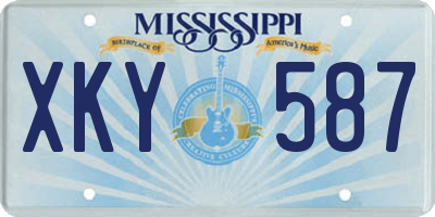 MS license plate XKY587
