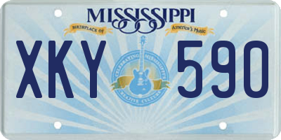 MS license plate XKY590