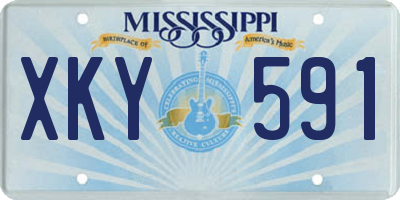 MS license plate XKY591