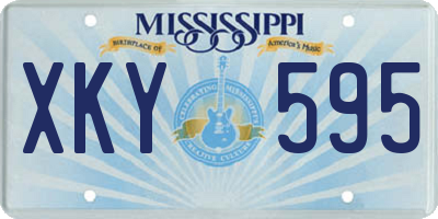 MS license plate XKY595