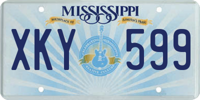 MS license plate XKY599