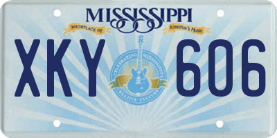 MS license plate XKY606