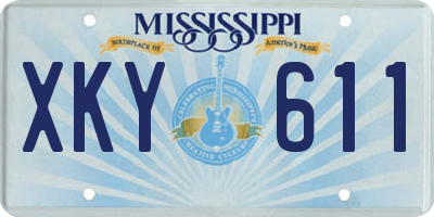 MS license plate XKY611
