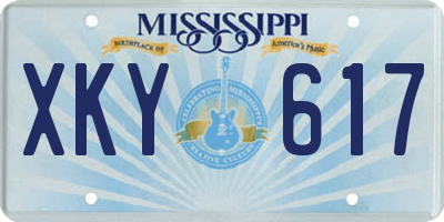 MS license plate XKY617