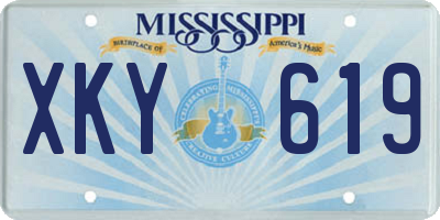 MS license plate XKY619