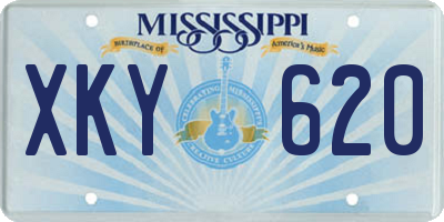 MS license plate XKY620