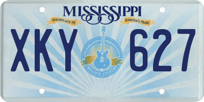 MS license plate XKY627