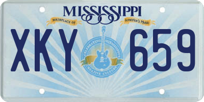 MS license plate XKY659