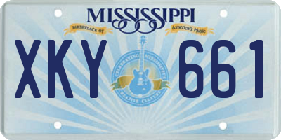 MS license plate XKY661