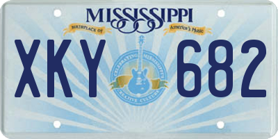 MS license plate XKY682