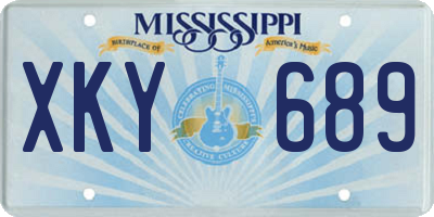 MS license plate XKY689
