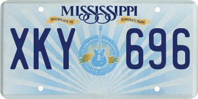 MS license plate XKY696