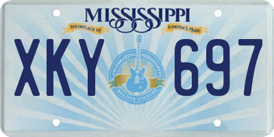 MS license plate XKY697