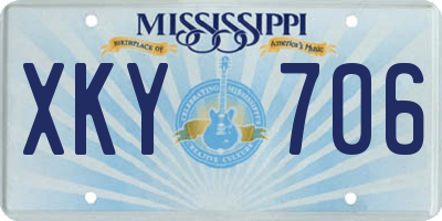 MS license plate XKY706