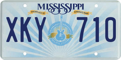 MS license plate XKY710