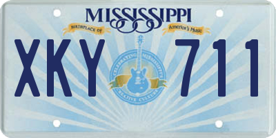MS license plate XKY711