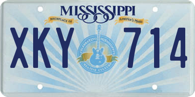MS license plate XKY714