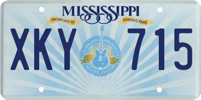 MS license plate XKY715
