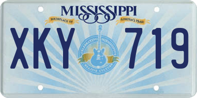 MS license plate XKY719