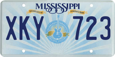 MS license plate XKY723