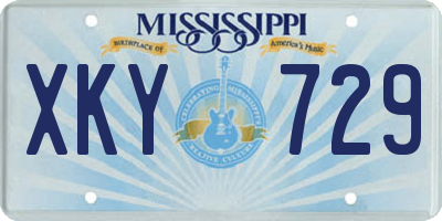 MS license plate XKY729