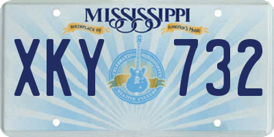 MS license plate XKY732