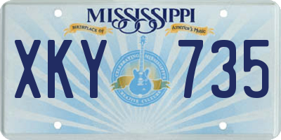 MS license plate XKY735