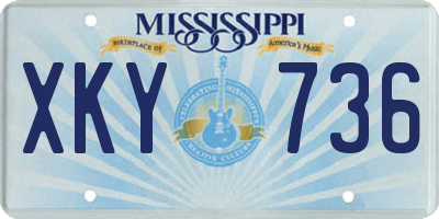 MS license plate XKY736