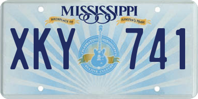 MS license plate XKY741