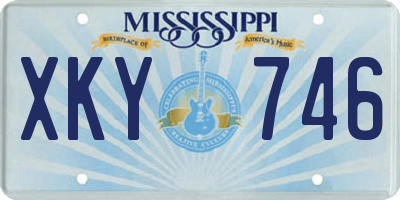 MS license plate XKY746
