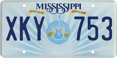 MS license plate XKY753