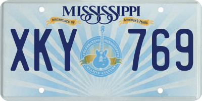 MS license plate XKY769