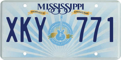 MS license plate XKY771