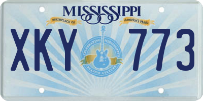 MS license plate XKY773