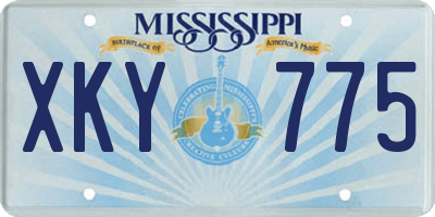 MS license plate XKY775