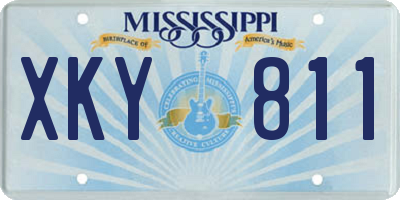 MS license plate XKY811
