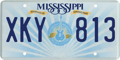 MS license plate XKY813