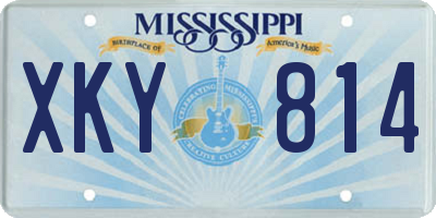 MS license plate XKY814