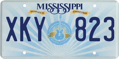 MS license plate XKY823