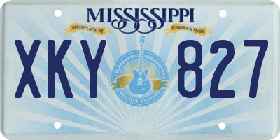 MS license plate XKY827