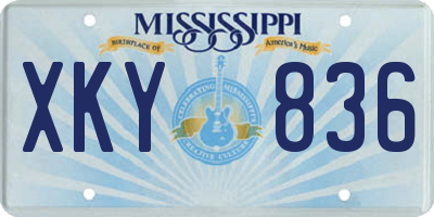 MS license plate XKY836
