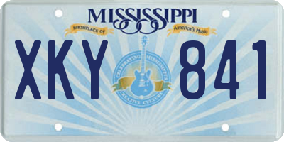 MS license plate XKY841